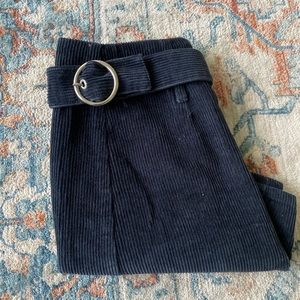Navy Suede Skirt